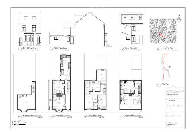 measure and draw for building permit in UK